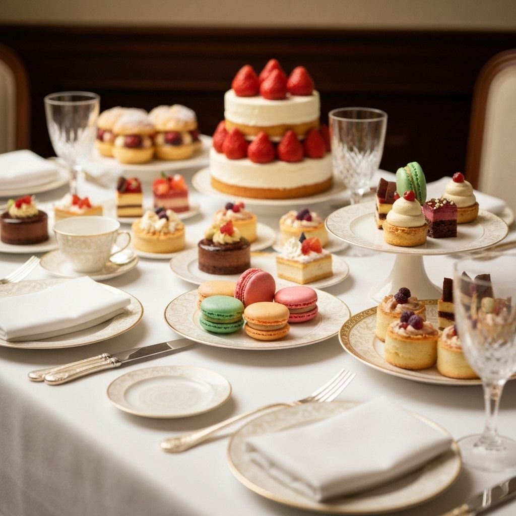 Luxury dessert presentation